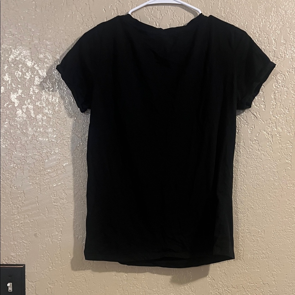 Vinzetta Black Heart Embellished Women's Tee - Picture 3 of 4